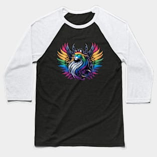 Rainbow Wings Majesty Baseball T-Shirt